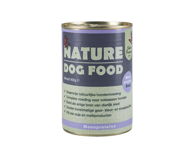 Nature-dog-food-natvoer-monoproteine-eend-blik-1200×800