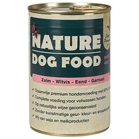 Nature Dog Food zalm witvis eend garnaal blik